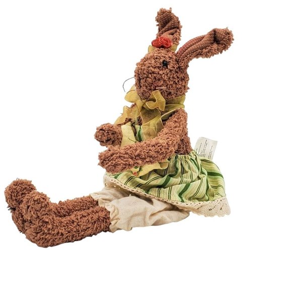 Charming Group Brown Bunny Rabbit  Plush Shelf‎ Sitter Easter Display  Girl - Picture 6 of 10
